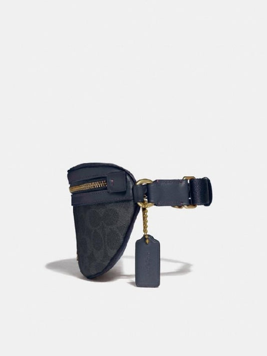 Coach 39937 Belt Canvas Signature Charcoal Midnight Navy