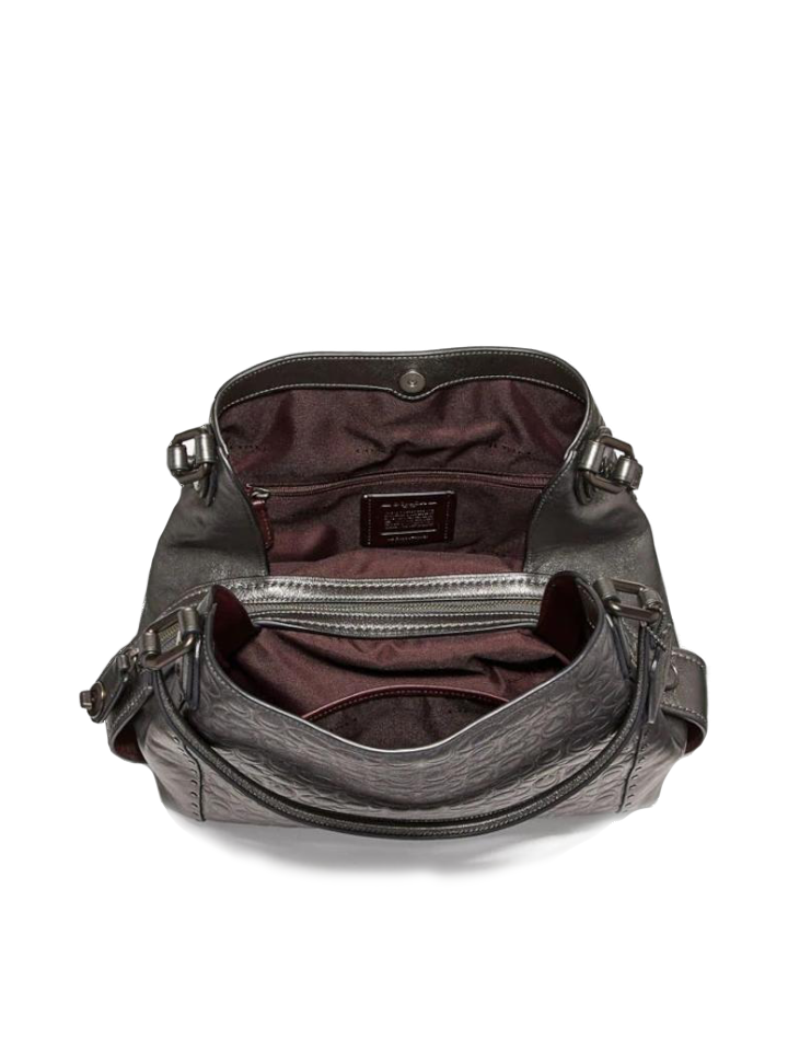 Coach 40727 Edie 31 Signature Metallic Graphite