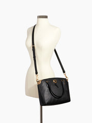 Coach 4343 Touch Of Signature Remi Satchel Black Khaki