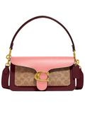 Coach Tabby Shoulder Bag 26 Signature Canvas Tan Candy Pink Multi