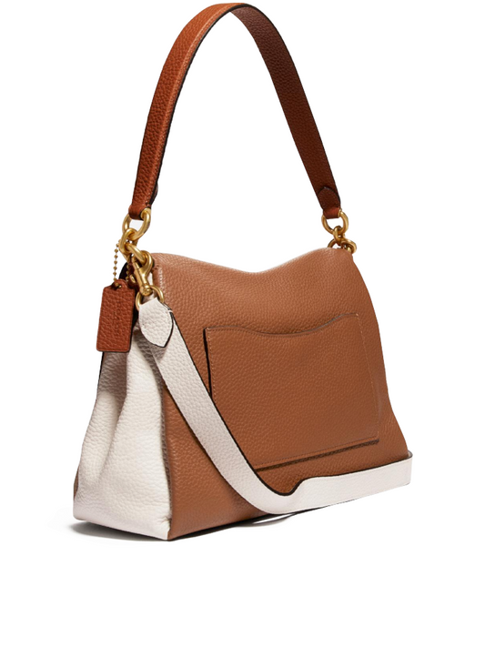 Coach 4613 May Shoulder Bag In Colorblock Brass/Vintage Khaki Multi