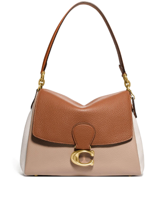 Coach 4613 May Shoulder Bag In Colorblock Brass/Vintage Khaki Multi