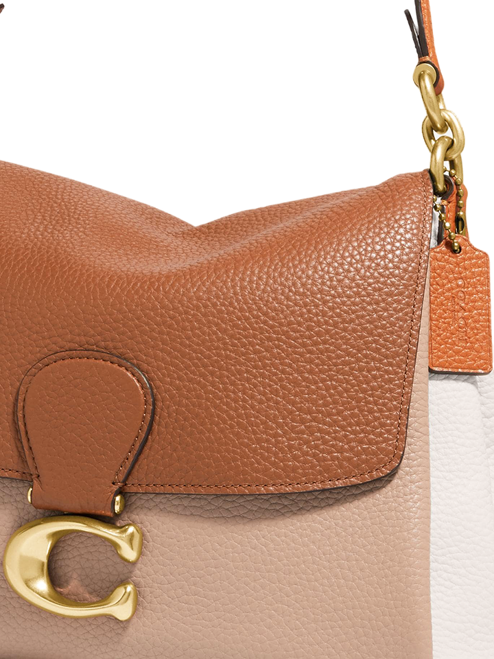 Coach 4613 May Shoulder Bag In Colorblock Brass/Vintage Khaki Multi