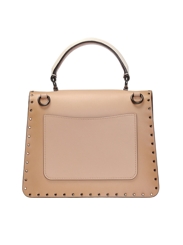 coach coated canvas signature parker backpack Coach 53349 Parker Top Handle In Signature Canvas With Rivets Tan Chal – Balilene