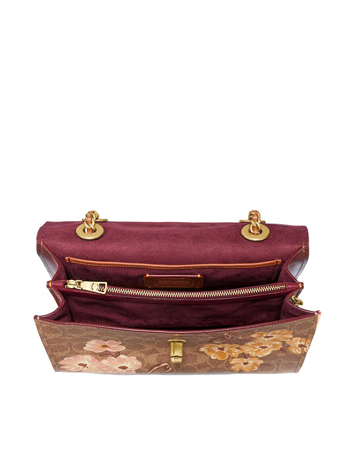 Coach 54649 Parker In Signature Canvas With Prairie Floral Print