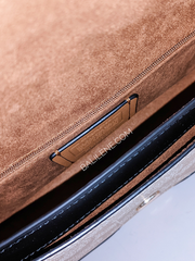 Coach 5509 Georgie Shoulder Bag In Blocked Signature Canvas Khaki/Black