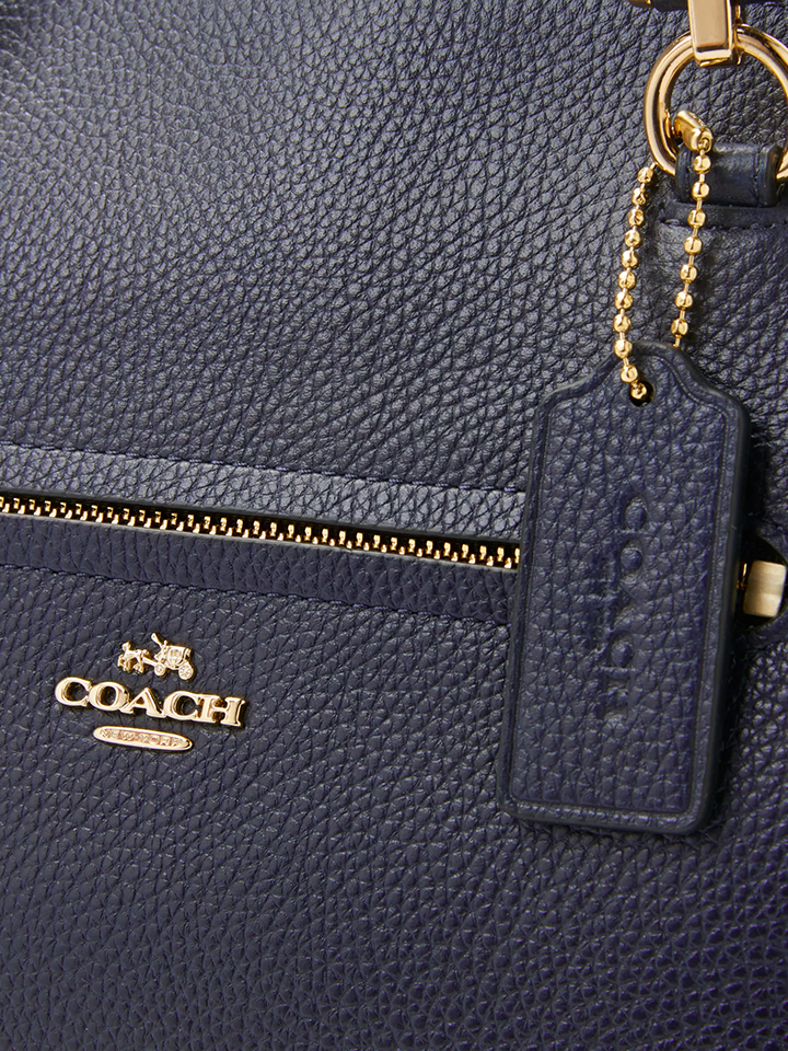Coach 58874 Prairie Pebble Leather Satchel Bag Navy