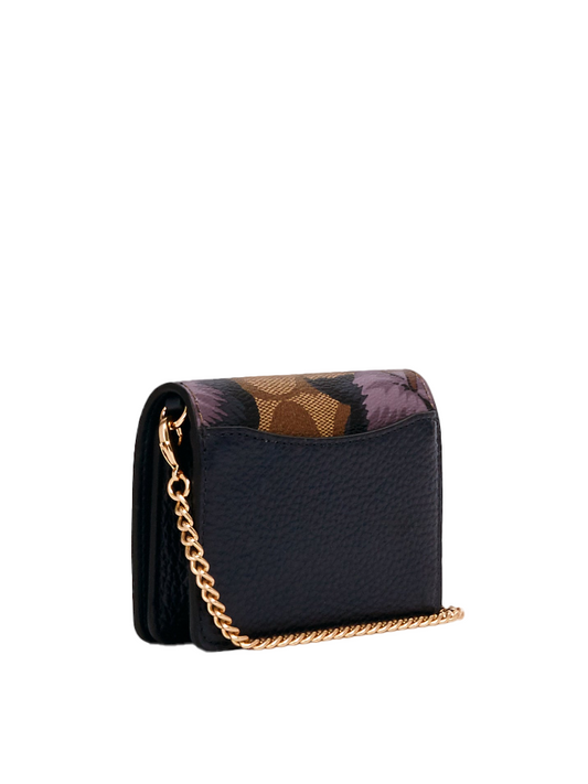 Coach 6265 Mini Wallet In Signature Canvas With Kaffe Fassett Print Purple Multi
