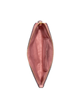 Coach Large Corner Zip Wristlet In Signature Canvas Shell Pink