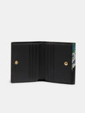Coach 6789 Small Wallet In Signature Canvas With Kaffe Fasset Print Black Green Multi