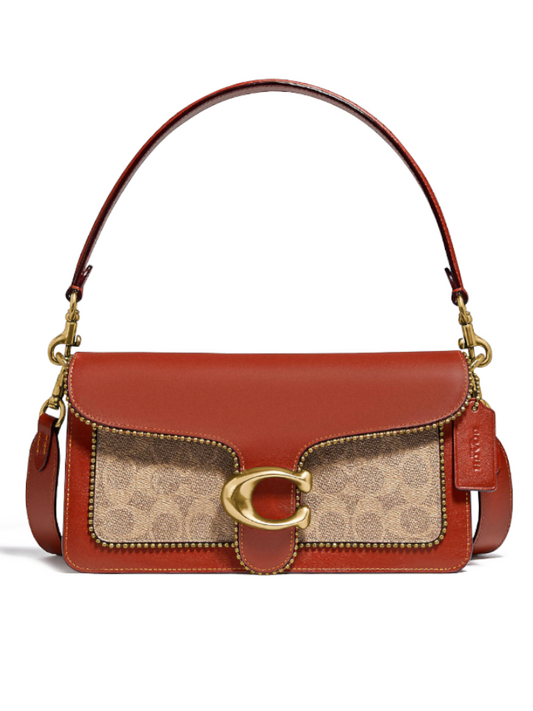 Coach 6793 Tabby Shoulder Bag 26 In Signature Canvas With Beadchain Tan Rust