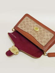 Coach 6793 Tabby Shoulder Bag 26 In Signature Canvas With Beadchain Tan Rust