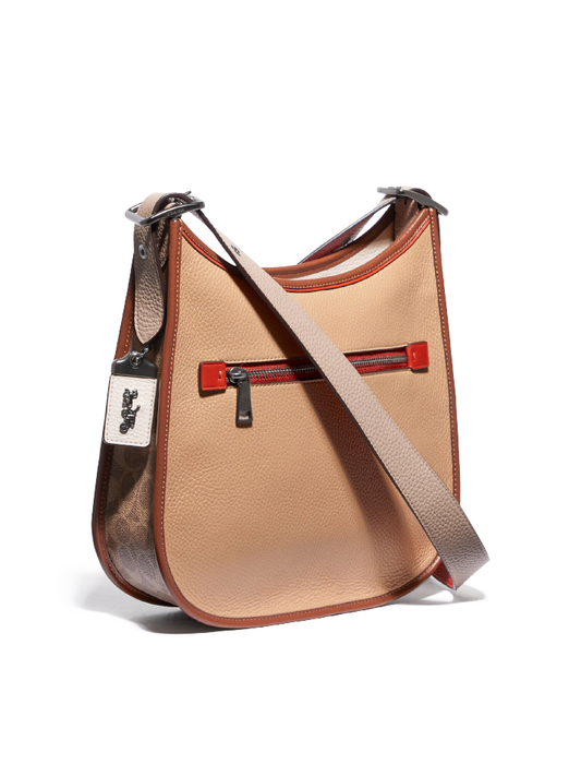 Coach 686 Emery Crossbody In Colorblock Signature Canvas Pewter/Tan Chalk Multi
