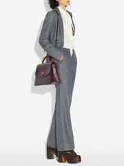 Coach-69519-Parker-Top-Handle-32-Oxblood-Balilene-onmodel