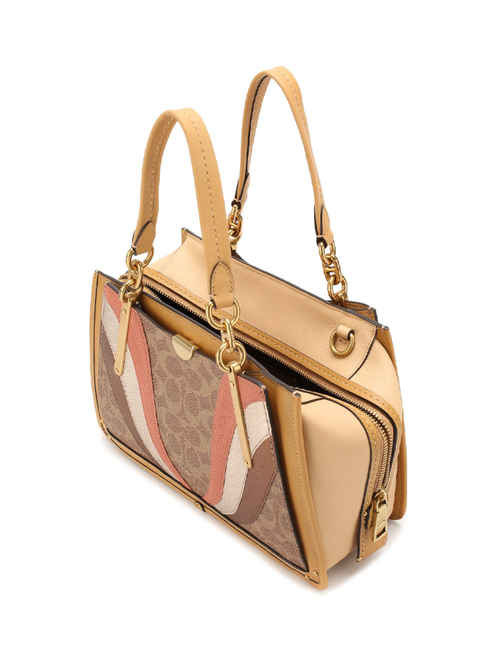 Coach 69527 Dreamer In Signature Canvas With Wave Patchwork Tan Multi