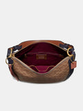 Coach 69592 Sutton Hobo Signature Tan Ink Light Peach