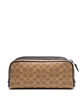    Coach-70071-Double-Zip-Dopp-Kit-In-Signature-Canvas-Khaki-Black-Balilene-belakang