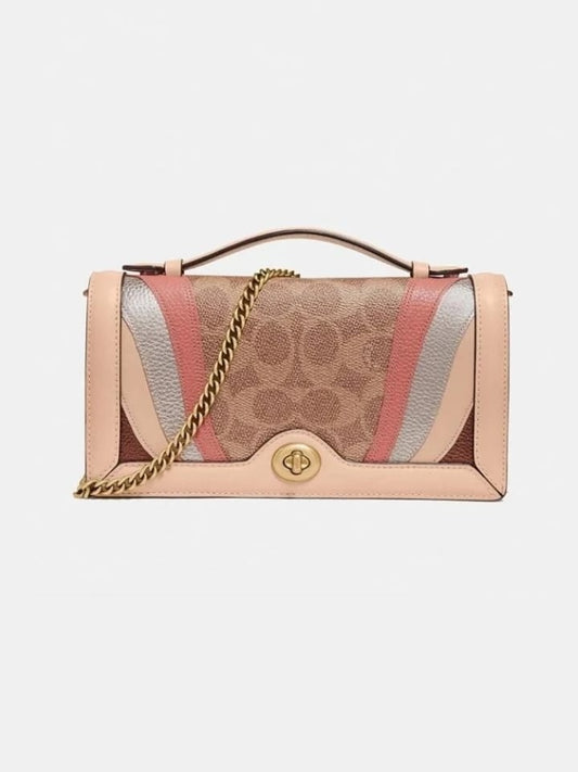 Coach-71483-Riley-Chain-Clutch-Sig-With-Wave-Patchwork-Balilene-depan