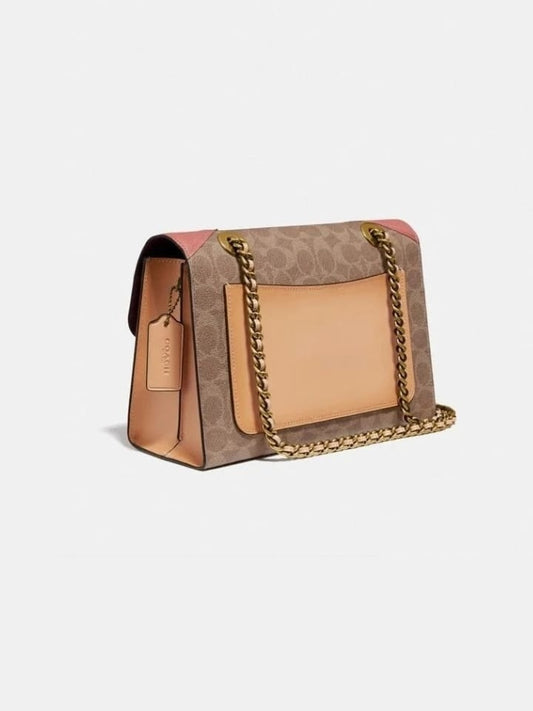 Coach-71483-Riley-Chain-Clutch-Sig-With-Wave-Patchwork-Balilene-tampak-belakang