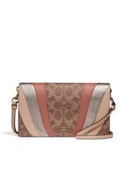 Coach Hayden Foldover Crossbody Clutch In Signature Canvas With Wave Patchwork