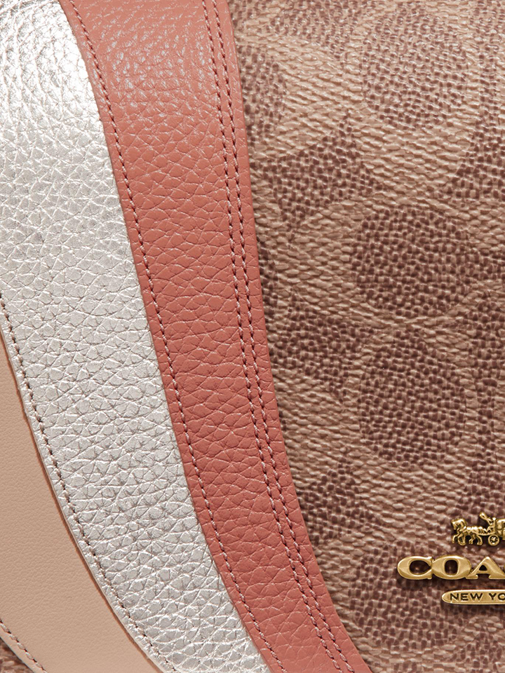 Coach Hayden Foldover Crossbody Clutch In Signature Canvas With Wave Patchwork