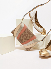 Coach Hayden Foldover Crossbody Clutch In Signature Canvas With Wave Patchwork