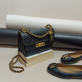 Coach 73560 Troupe Crossbody Bag Leather Black