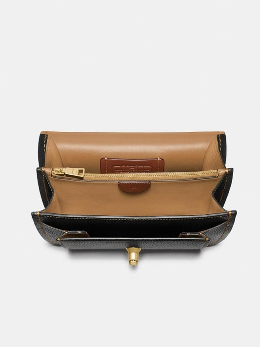 Coach 73560 Troupe Crossbody Bag Leather Black
