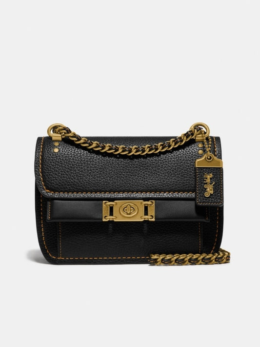 Coach 73560 Troupe Crossbody Bag Leather Black