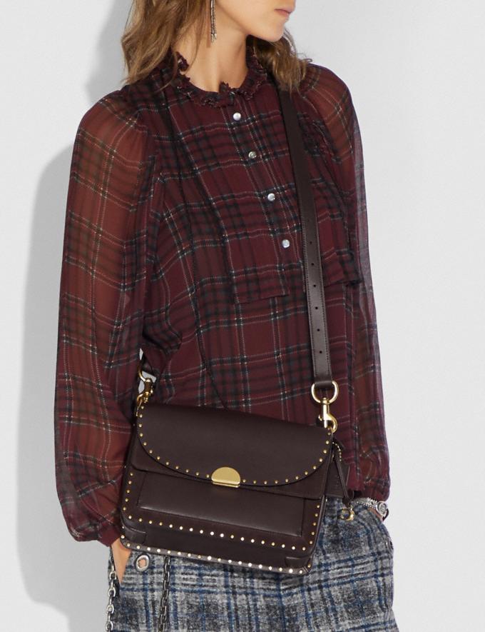 Coach 76045 Dreamer Shoulder Bag With Rivets Oxblood