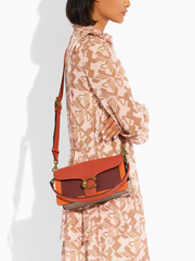 Coach Tabby Shoulder Bag 26 In Colorblock Rust Multi