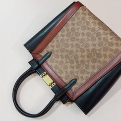 Coach 78487 Troupe Tote Signature Tan Rust