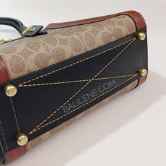 Coach 78487 Troupe Tote Signature Tan Rust