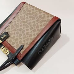 Coach 78487 Troupe Tote Signature Tan Rust