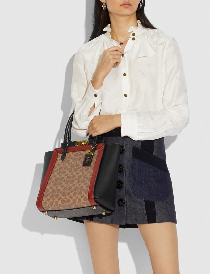 Coach 78487 Troupe Tote Signature Tan Rust
