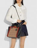Coach 78487 Troupe Tote Signature Tan Rust