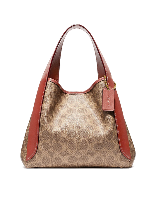    Coach-79251-Hadley-Hobo-21-In-Signature-Canvas-Tan-Rust-Balilene-depan