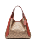    Coach-79251-Hadley-Hobo-21-In-Signature-Canvas-Tan-Rust-Balilene-depan