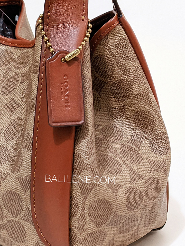 Coach Beige/Brown Signature Coated Canvas and Leather Hadley 21