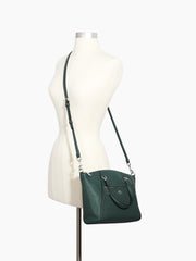 Coach 79997 Pabbled Leather Prairie Satchel Dark Ivy