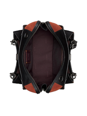 Coach 80564 Dreamer With Signature Canvas Patchwork Stripes And Snakeskin Detail Tan Black Multi