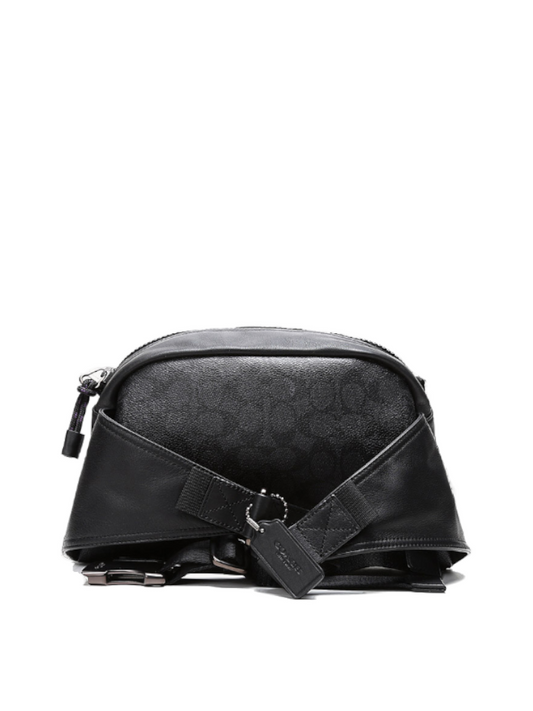 Coach 87990 Pacer Sport Pack In Signature Canvas With Coach Patch Charcoal