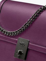 Coach 88342 Hutton Shoulder Bag Pewter/Boysenberry