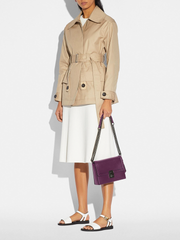 Coach 88342 Hutton Shoulder Bag Pewter/Boysenberry