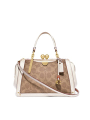 Coach 88542 Dreamer 21 Signature Kisslock Khaki Chalk