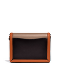 Coach 89070 Hutton Shoulder Bag In Colorblock Taupe Ginger Multi