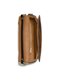 Coach 89070 Hutton Shoulder Bag In Colorblock Taupe Ginger Multi