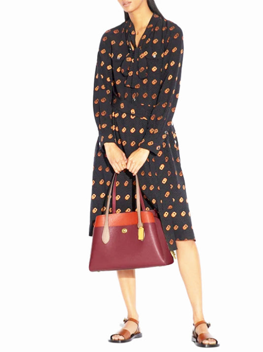 Coach 89086 Lora Carryall In Colorblock Tote Bag