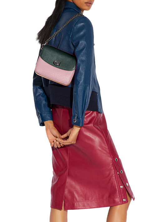 Coach-89088-Cassie-19-Colorblock-Pine-Green-Aurora-Multi-Balilene-shoulder