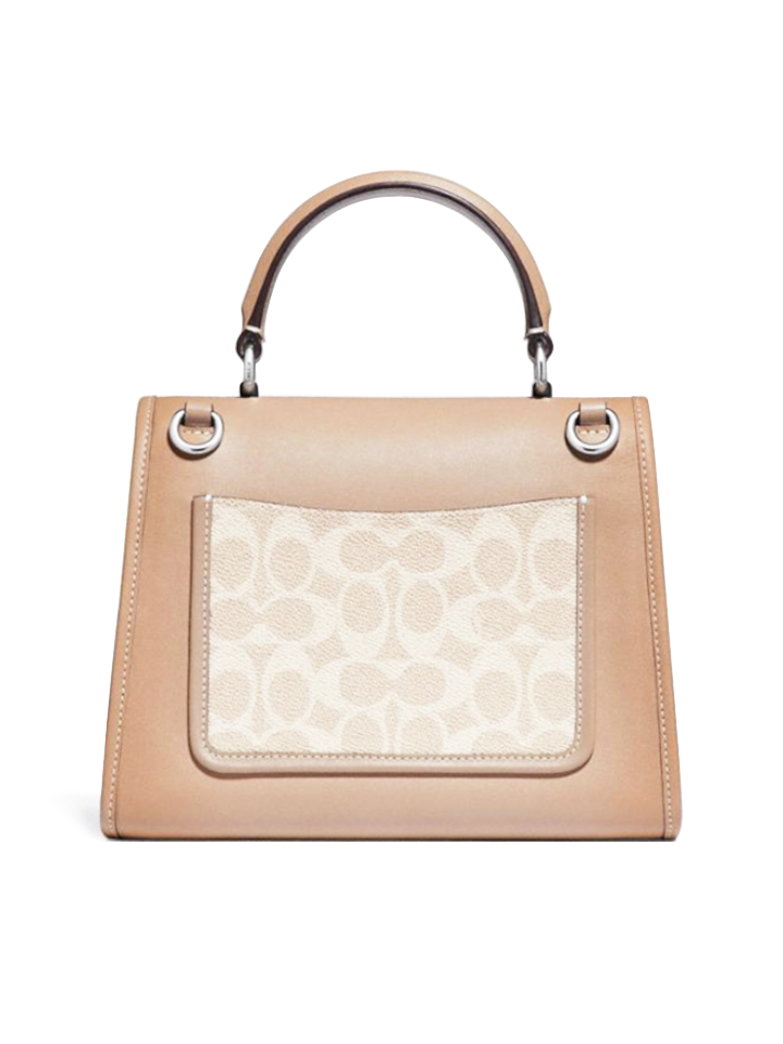 Coach 89121 Parker Top Handle In Signature Canvas Sand Taupe